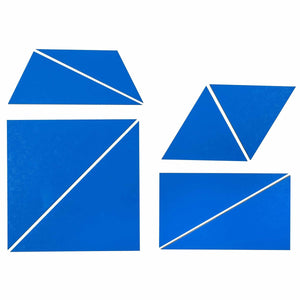 Set Of Blue Constructive Triangles