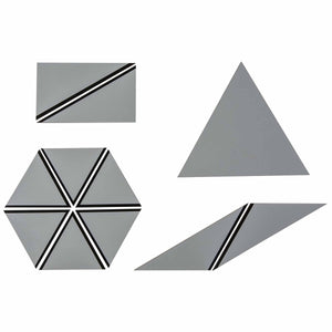 Set Of Gray Constructive Triangles