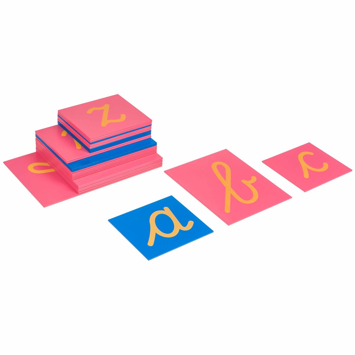 Sandpaper Letters: International Cursive – MontessoriMaterialsAustralia