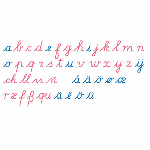 Large Movable Alphabet: International Cursive