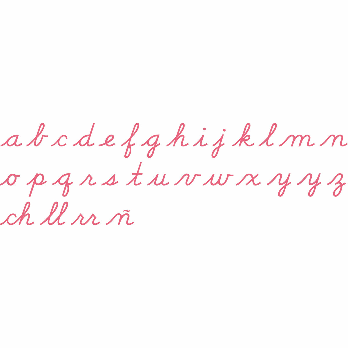 Medium Movable Alphabet: US Cursive – Red – MontessoriMaterialsAustralia