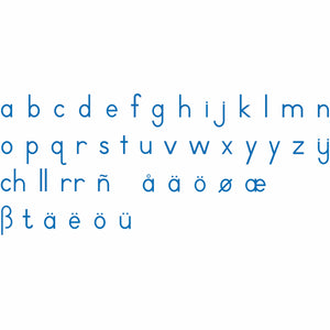 Medium Movable Alphabet: International Print - Blue