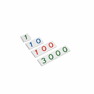 Small Number Cards 1–3000: Plastic