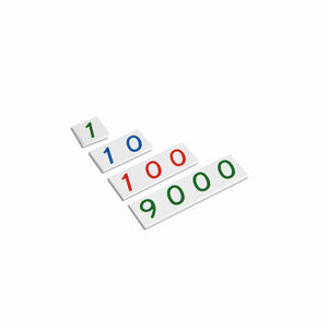 Small Number Cards 1–9000: Plastic