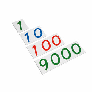 Large Number Cards 1–9000: Plastic