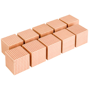 Wooden Cube Of 1000: Set Of 10