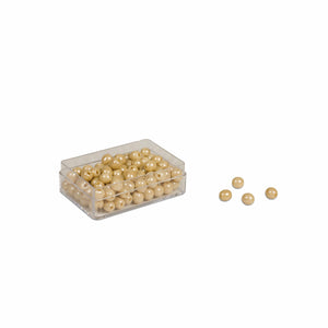 100 Golden Bead Units: Individual Beads (Glass)