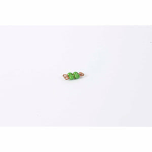 Individual Glass Bead Square Of 2: Green