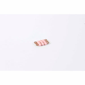 Individual Glass Bead Square Of 3: Pink