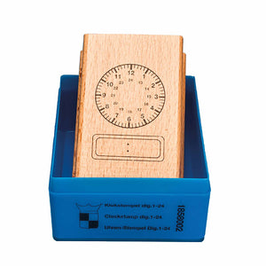 Clock stamp analogue - digital 24 hours