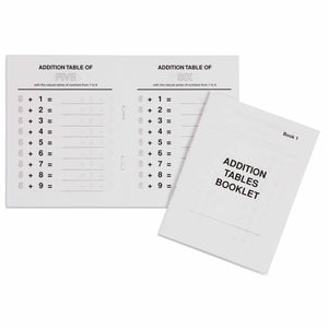 Addition Tables Booklet: 1