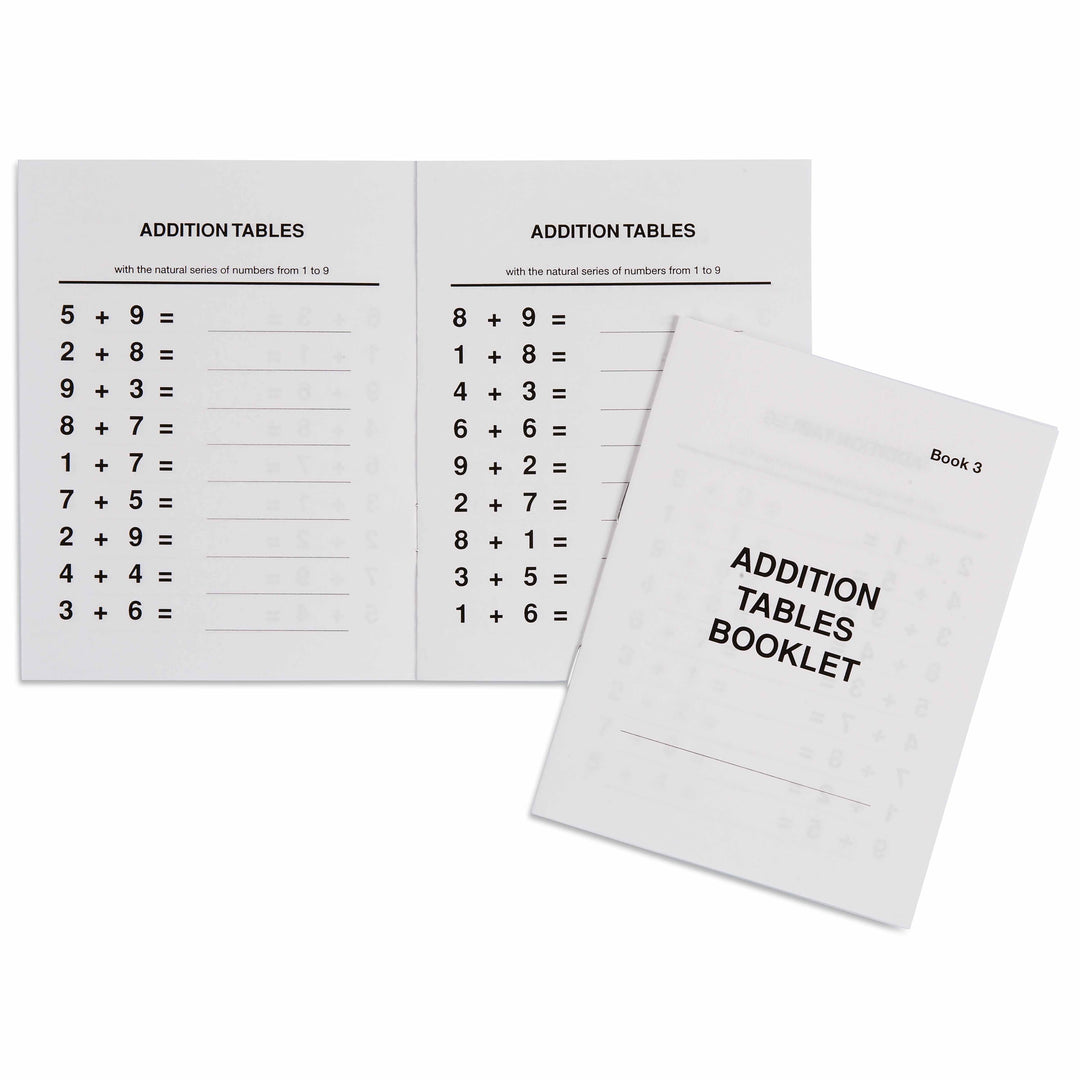 Maths Addition Booklet.pdf Addition Tables Booklet: 3 – MontessoriMaterialsAustralia