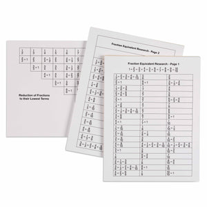 Fraction Equivalent Research Sheets