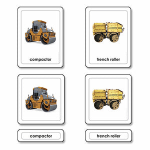 Construction Equipment 3 Part Cards