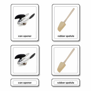 Kitchen Utensils 3 Part Cards
